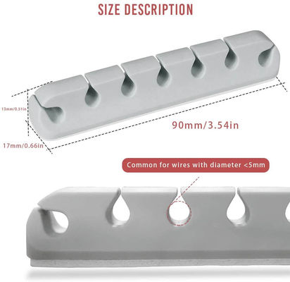 satın al Silikon USB Depolama Kablo Bağlayıcı Kablo Klipleri Şarj Masası Kablo Organizatörü online manufacture
