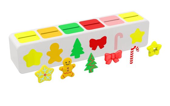Çocuklar için Montessori bulmaca oyuncak sınıflandırma kutusu erken eğitim yapı taşı bulmaca