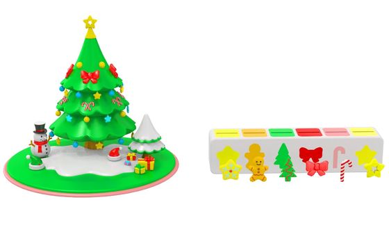 Bebek Bulmaca Silikon Oyuncaklar Zehirli ve Kokusuz Yaratıcı Diş Oyuncakları Silikon Noel Ağacı Dikiş Oyuncakları