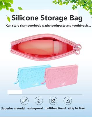 Silikon Tavşan Kare Silikon Kozmetik Saklama Çantası Moda Düz Renk Silikon Değiştirme Saklama Çantası