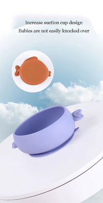 Bebek ve küçük çocuk yemek tabakları, bebek özel bölme emme fincanları, %100 gıda kalitesi silikon bebek kaymaz yemek tabakları