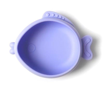 Yaratıcı balık şekilli bebek silikon sofra takımları, çocuk vantuzları, sofra takımları, silikon kaseler