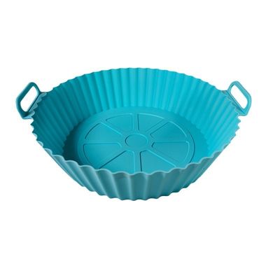 Toptan Katlanabilir Tekrar Kullanılabilir Yapışkanlı Silikon Havadan Kızartma Liner Baking Mat Cake Pan Dairesel Havadan Kızartma Silikon Pot Liner