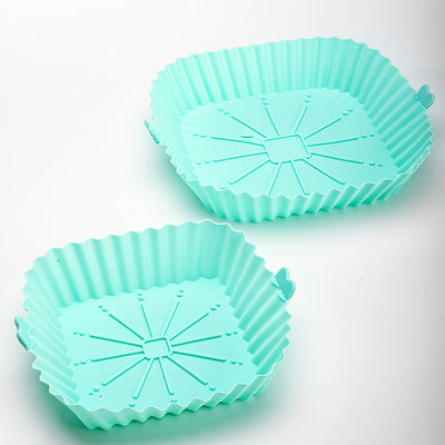 Hava kızartma Silicone Pot Gıda Sınıfı Güvenlik Hava kızartma Fırın Aksesuarları Kare Temizlenmesi Kolay Hava kızartma Silicone Liner