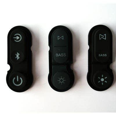Fabrika özelleştirilmiş hoparlör aksesuarları silikon düğmeleri ile Bluetooth hoparlör tuşları Klavye silikon tuşları